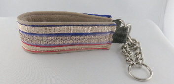 Lederhalsband beige goldborte2